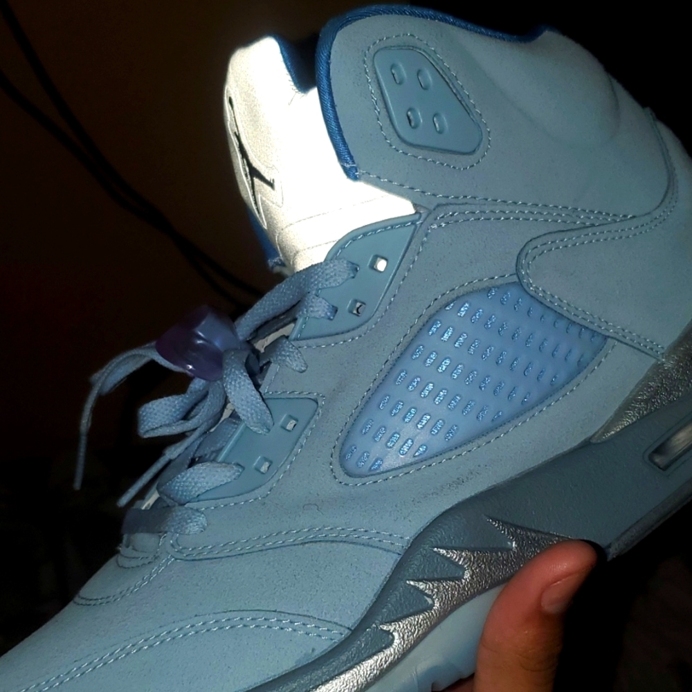 Blue Bird Jordan 5s Suede